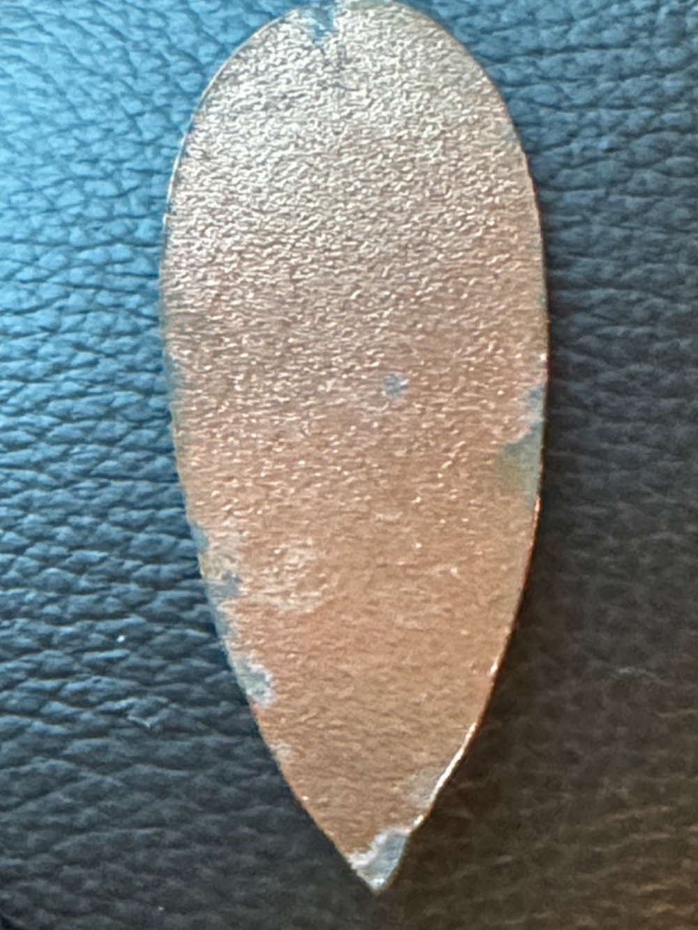 Leaf Enamel Pendant Gold Tone Green Pink Geometric Botanical - Picture 4 of 4